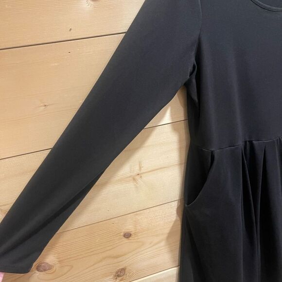 Andree by Unit Black Fit and Flare Pockets Long Sleeve Skater Dress Large - Picture 4 of 6